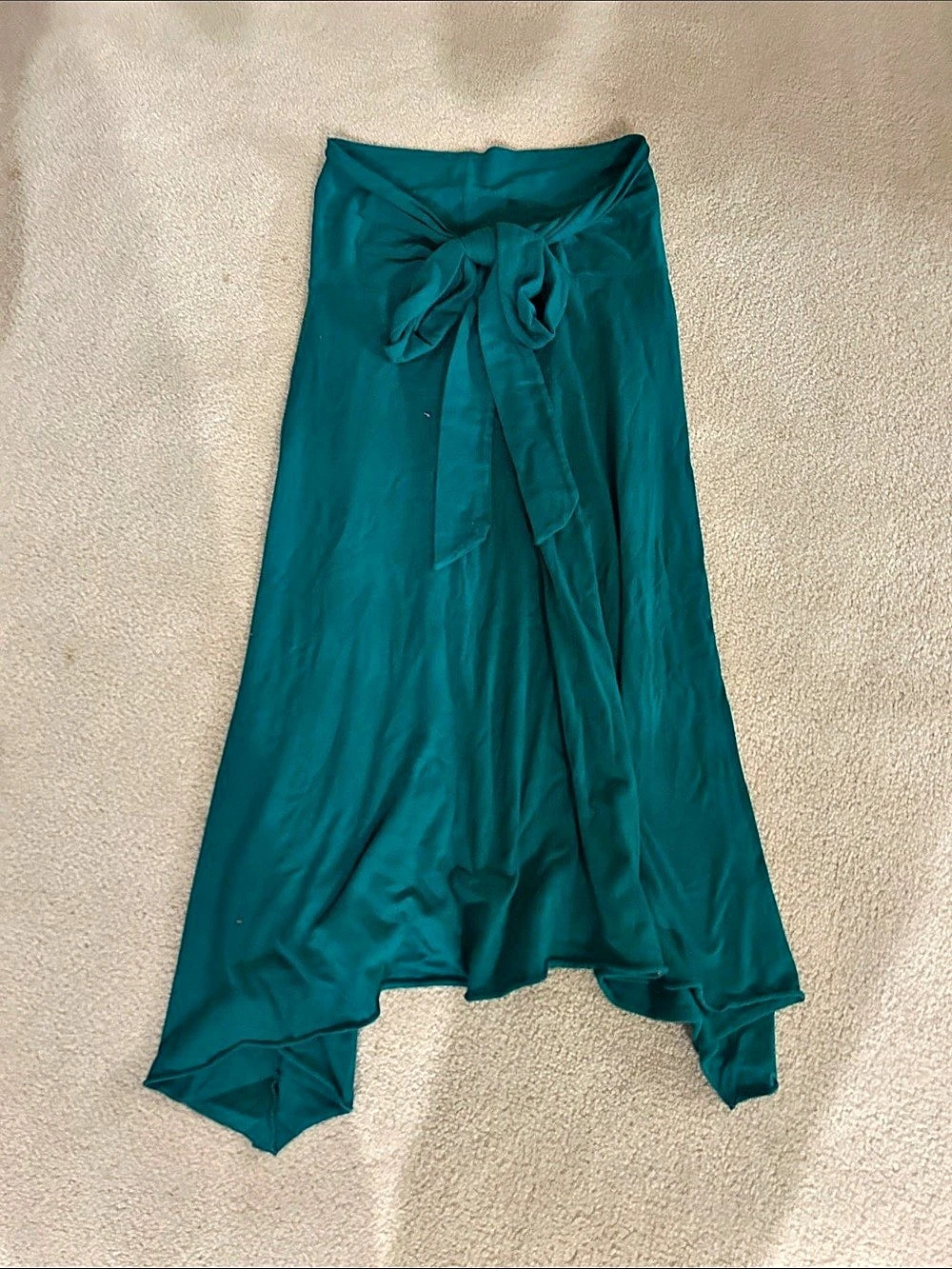 American Apparel Maxi Tie-Waist Skirt in Green
